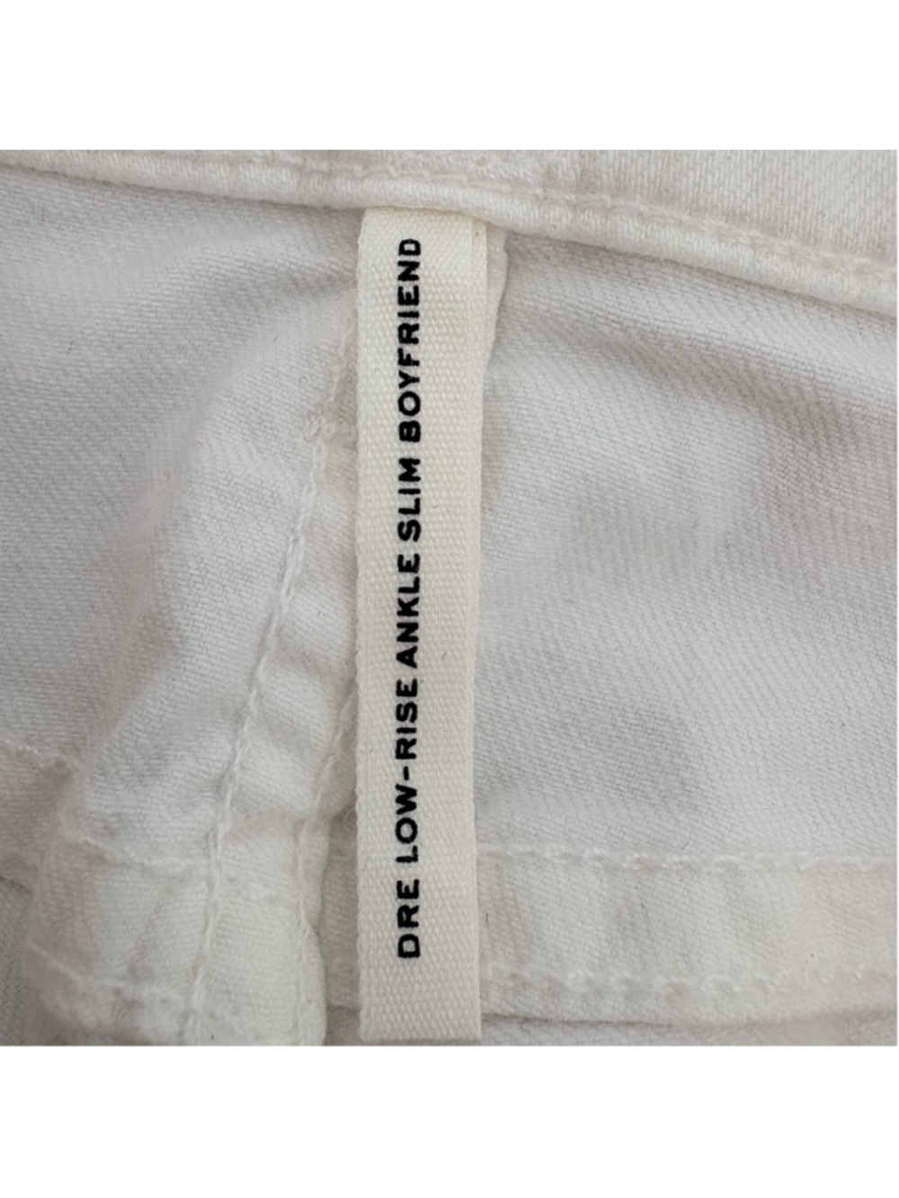#329 Rag & Bone Dre Low-Rise Ankle Slim Boyfriend Jeans Sz 24 (13.75”W)White NWT - Picture 12 of 14
